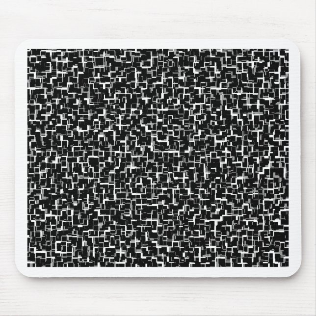 Digitale Camouflage Schwarz-weiß-gelbes Muster Mousepad (Vorne)