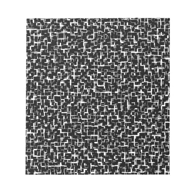 Digitale Camouflage Schwarz-weiß Grau-Muster Notizblock (Vorderseite)