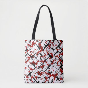 Digitale Camouflage Schwarz-weißes rotes Muster