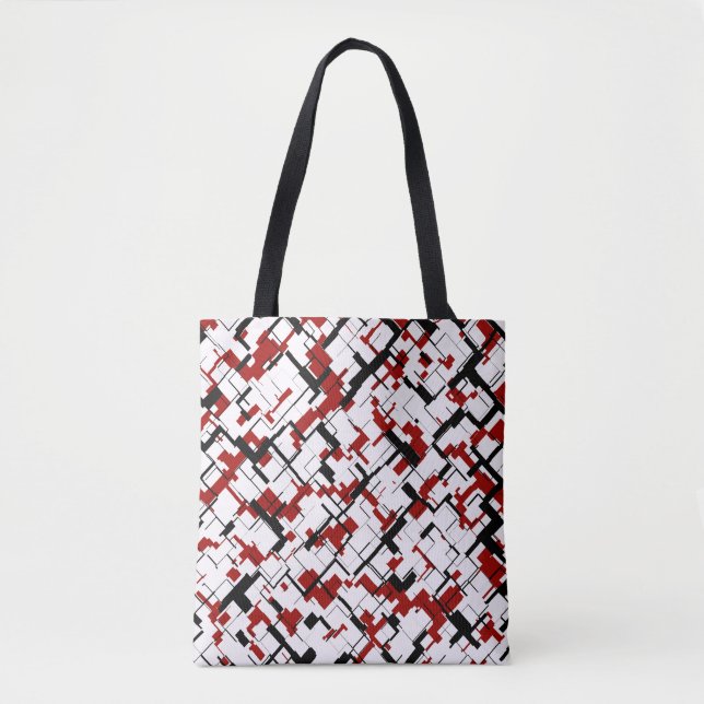 Digitale Camouflage Schwarz-weißes rotes Muster (Vorderseite)