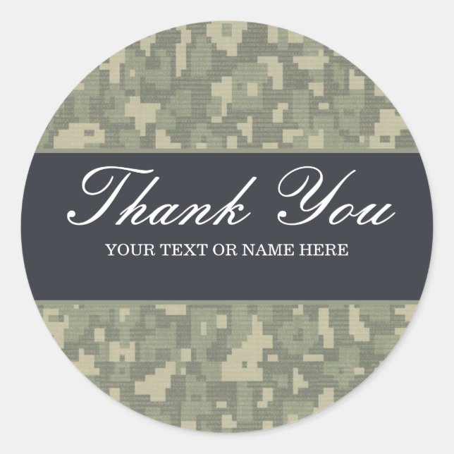 Digitale Camouflage Tarnkappenjagd Runder Aufkleber (Vorderseite)
