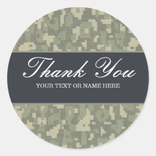 Digitale Camouflage Tarnkappenjagd Runder Aufkleber