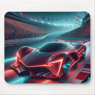 Digitale Darstellung eines futuristischen Automobi Mousepad