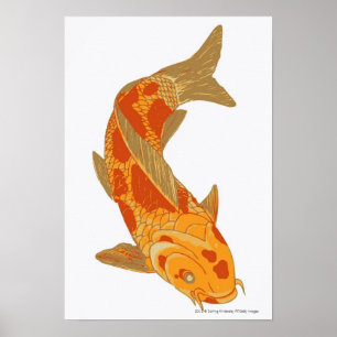 Digitale Darstellung von Koi Carp Poster
