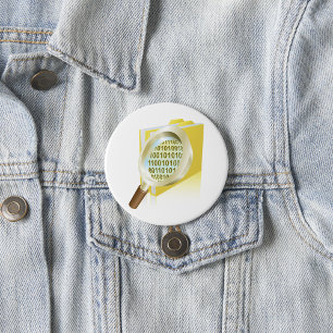 Digitale Dateisuche im Glas: binäre Datenvergrößer Button