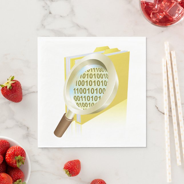 Digitale Dateisuche im Glas: binäre Datenvergrößer Serviette (Von Creator hochgeladen)