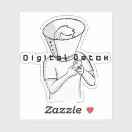 digitale Detox-Behandlung Aufkleber