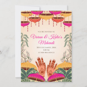 Digitale Dholki-Einladung Mendhi Night Einladung