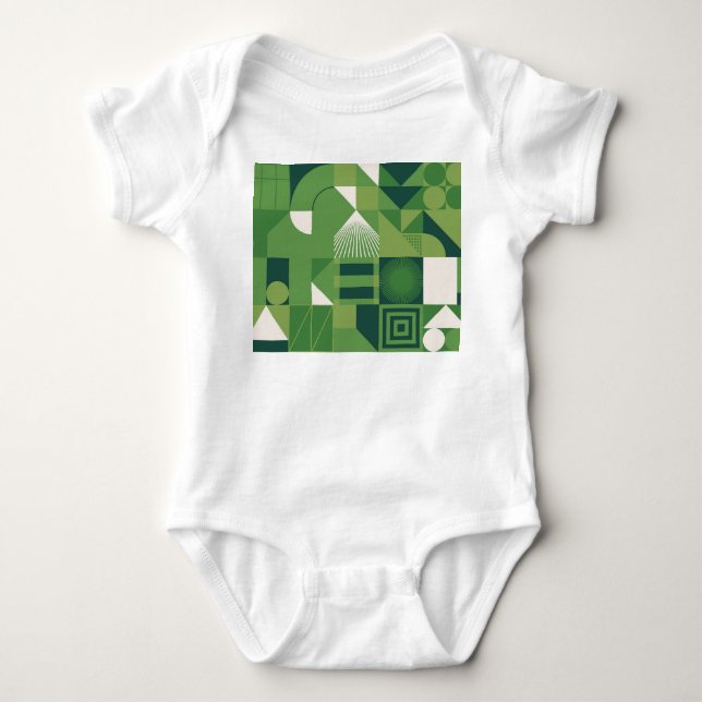 Digitale Doppelkollage, geometrische Elemente Baby Strampler (Vorderseite)
