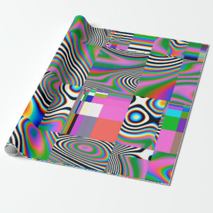 Digitale Effekte. Lebhafter abstrakter Hintergrund Geschenkpapier