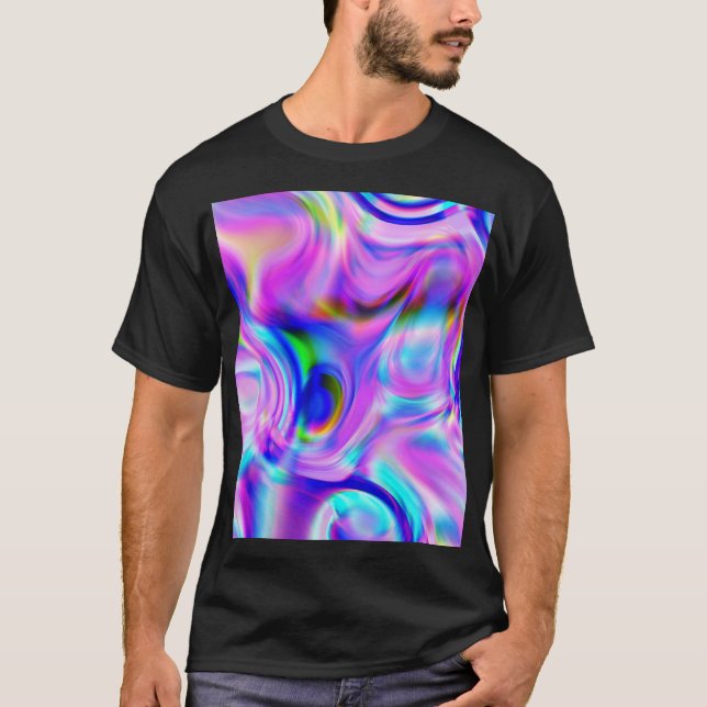 Digitale Effekte: mehrfarbiges abstraktes Muster. T-Shirt (Vorderseite)
