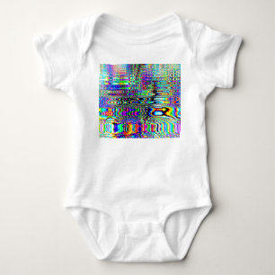 Digitale Effekte: Multicolor Abstract Design Baby Strampler