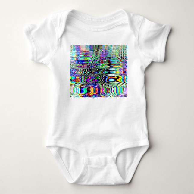 Digitale Effekte: Multicolor Abstract Design Baby Strampler (Vorderseite)