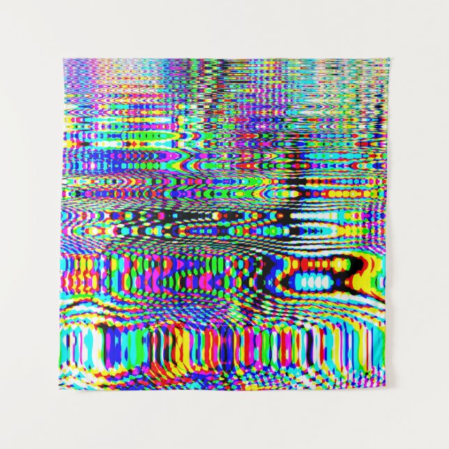 Digitale Effekte: Multicolor Abstract Design Wandteppich (Vorderseite)