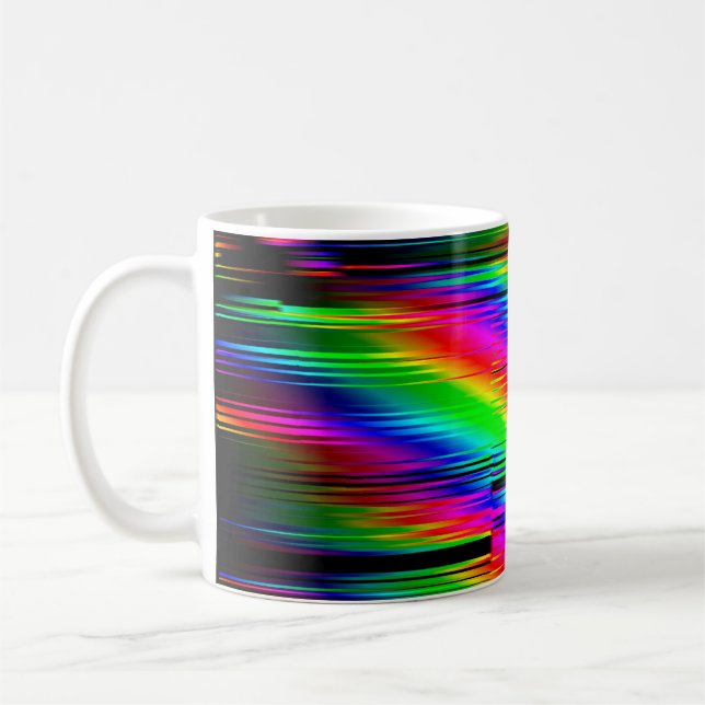 Digitale Effekte. Multicolor abstrakter Hintergrun Kaffeetasse (Links)