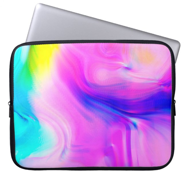Digitale Effekte. Multicolor abstrakter Hintergrun Laptopschutzhülle (Vorderseite)