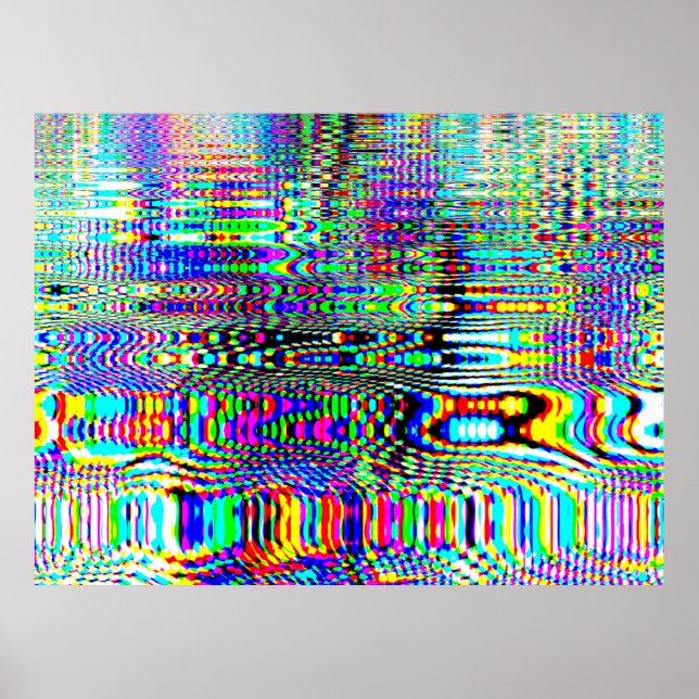 Digitale Effekte. Multicolor abstrakter Hintergrun Poster (Vorne)
