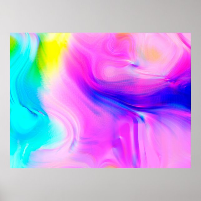 Digitale Effekte. Multicolor abstrakter Hintergrun Poster (Vorne)