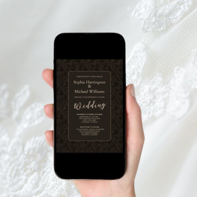 Digitale Einladung Moderne Vintage Wedding QR Code (Von Creator hochgeladen)