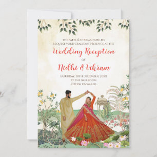 Digitale Empfangskarte & indische Hochzeitseinladu Einladung