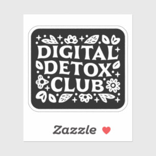 Digitale Entgiftungsclub-Mindfulness-Erinnerung Aufkleber