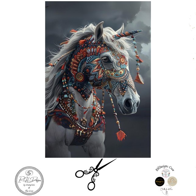 Digitale Entkopplung von stribal lackierten Amerik Seidenpapier (Von Creator hochgeladen)