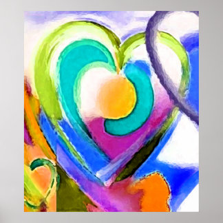 Digitale Farben Herz Poster