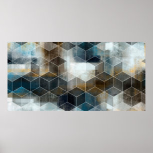 digitale farbenfrohe Wandfliesen Designart, Hinter Poster