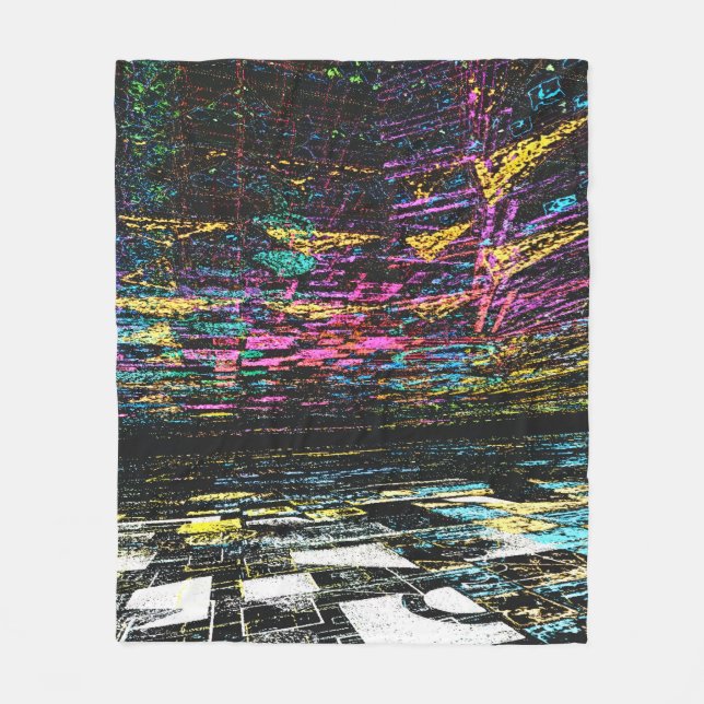 Digitale Farbträume Fleecedecke (Vorderseite)