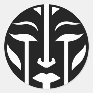 Digitale Frau Runder Aufkleber