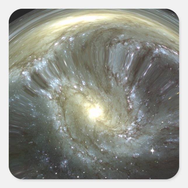 Digitale Galaxie Quadratischer Aufkleber (Vorderseite)