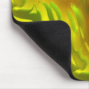 Digitale grüne Orangenschale auf gelber, roter Tex Mousepad