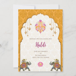 Digitale Haldi-Einladung und indische Hochzeitskar Einladung