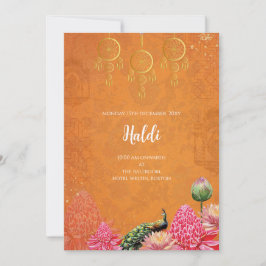 Digitale Haldi-Einladung und indische Hochzeitskar Einladung