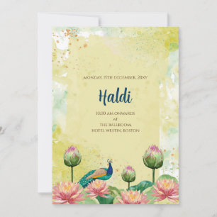 Digitale Haldi-Einladung und indische Hochzeitskar Einladung
