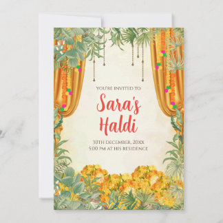 Digitale Haldi-Einladungen Hochzeits-Haldi-Einladu Einladung