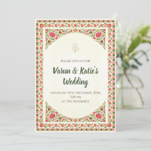 Digitale Hindu-Hochzeitseinladung Indische Hochzei Einladung