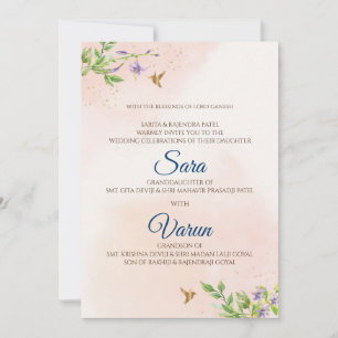 Digitale Hindu-Hochzeitskarte Indische Hochzeitska Einladung