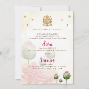 Digitale Hindu-Hochzeitskarte Indische Hochzeitska Einladung