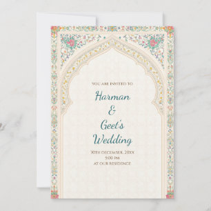 Digitale hinduistische Einladung indische Hochzeit