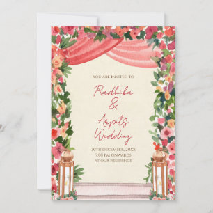 Digitale hinduistische Einladung indische Hochzeit