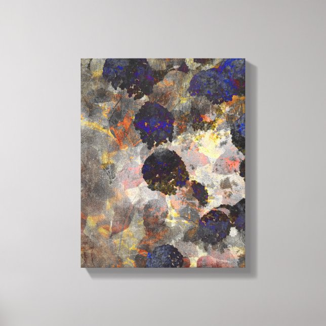 Digitale Hintergrundkunst des Blumenmusters / Blum Leinwanddruck (Vorderseite)