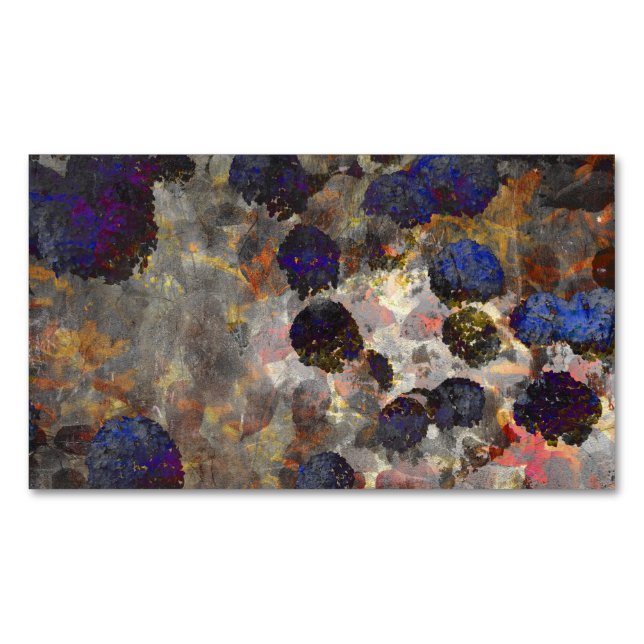 Digitale Hintergrundkunst des Blumenmusters / Blum Magnetische Visitenkarte (Vorderseite)