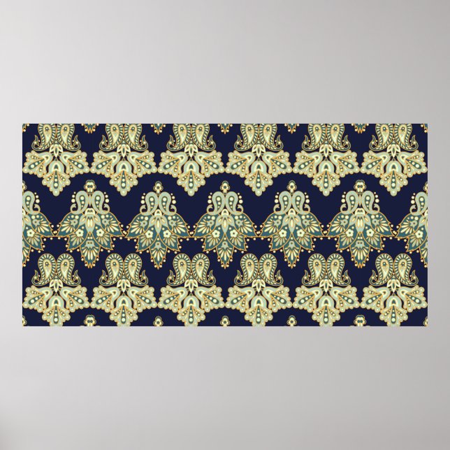 digitale Hintergrundmuster für Aquarellbilder Poster (Vorne)