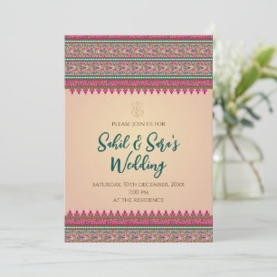 Digitale indische Hochzeitseinladungen & Hindu-Hoc Einladung