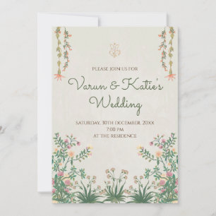 Digitale indische Hochzeitskarten & Hindu-Hochzeit Einladung