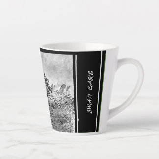 Digitale Kalligrafie Schwanensee LS Latte-Mug Milchtasse