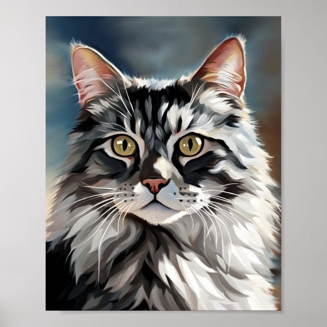 Digitale Katze 765 Poster (Vorne)