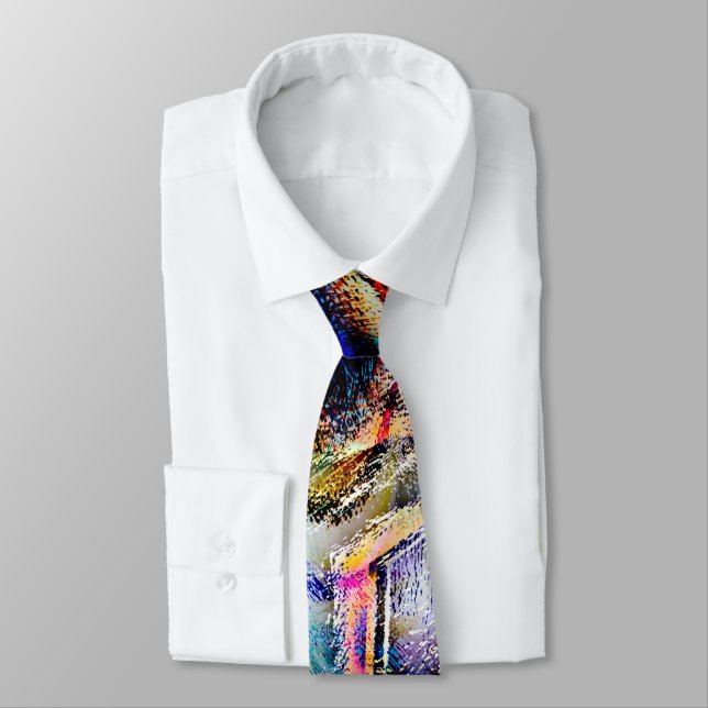 Digitale Kratzer mit glänzender und dunkler Touch Krawatte (Gebunden)