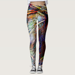 Digitale Kratzer mit glänzender und dunkler Touch Leggings